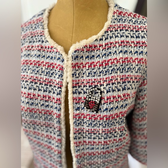 GAUDI Chic Multicolor Tweed Jacket (46) - Picture 4 of 10